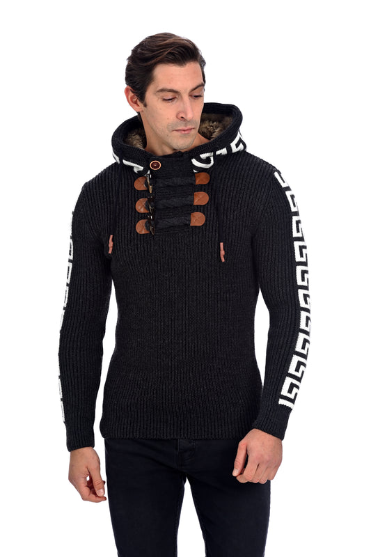 Pull avec capuche - Snowbound Chic - Noir