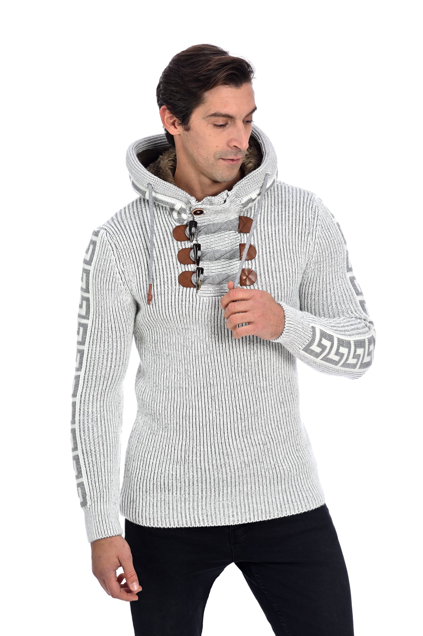 Pull avec capuche - Snowbound Chic - Gris