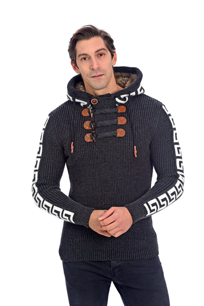 Pull avec capuche - Snowbound Chic - Noir