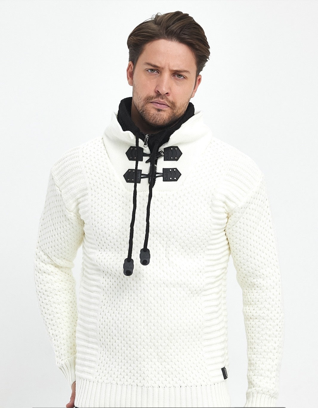 Pull col haut - FiresideKnits