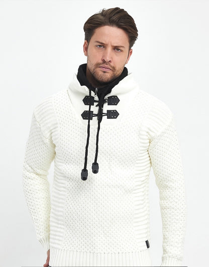 Pull col haut - FiresideKnits