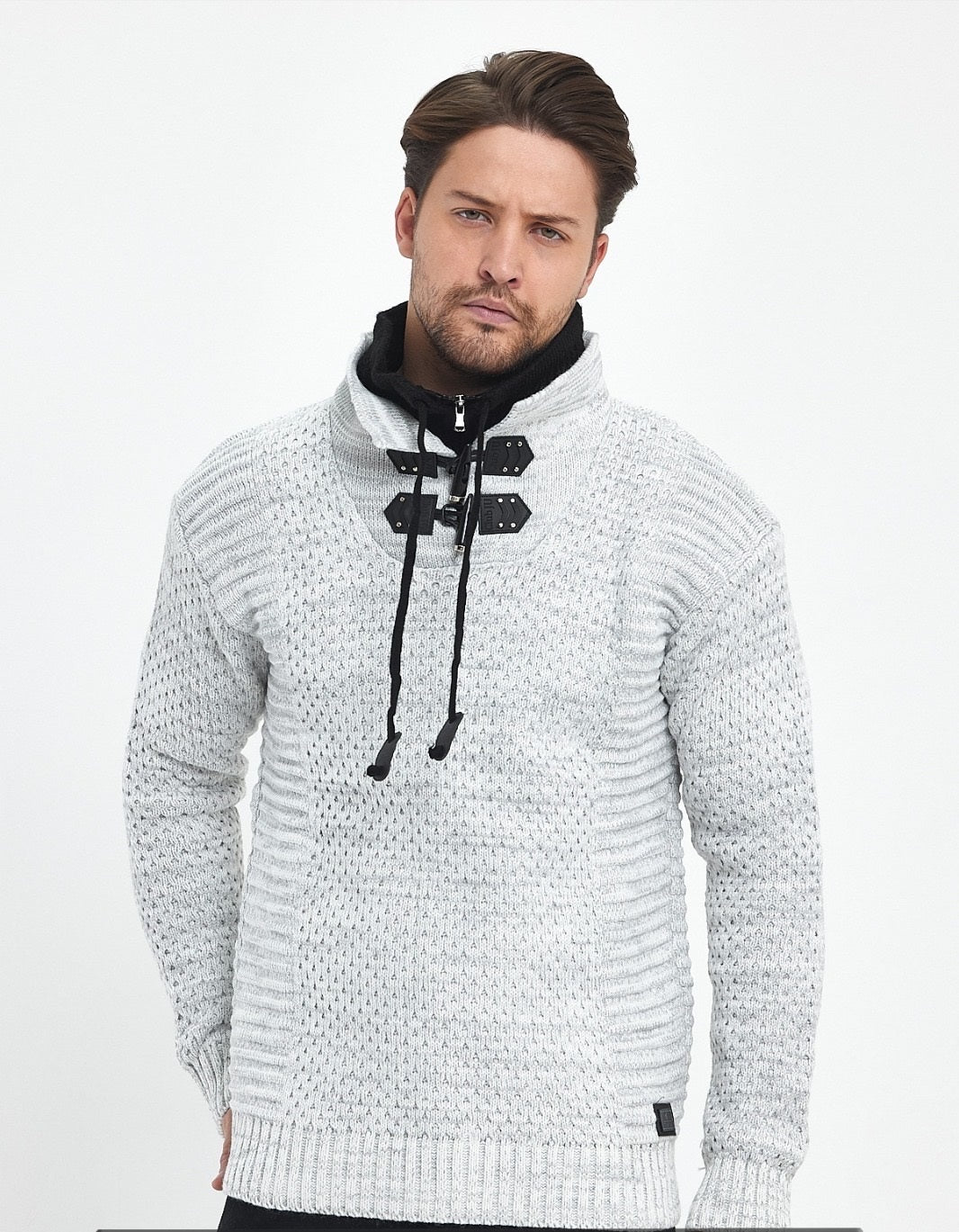 Pull col haut - FiresideKnits