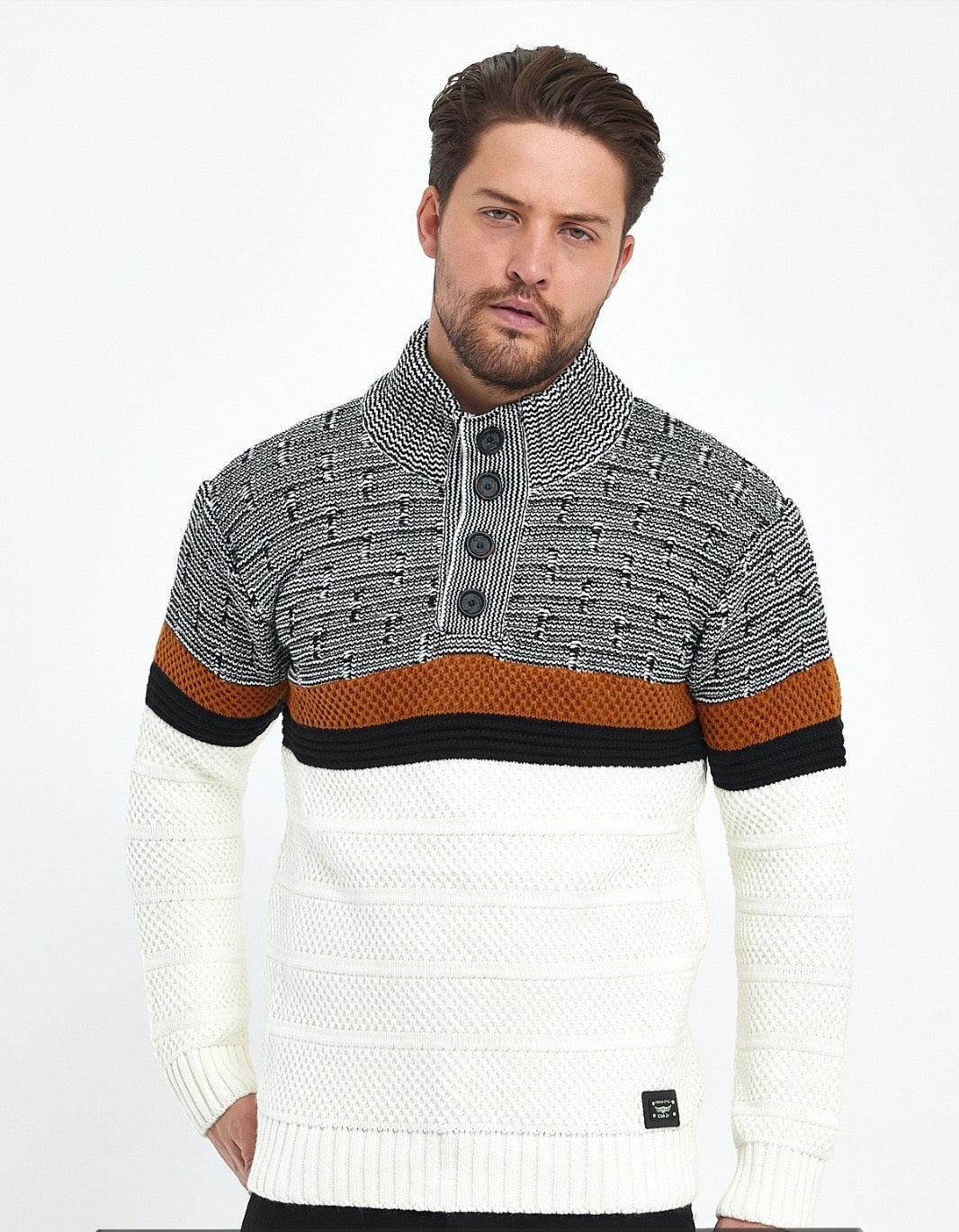 Pull homme col haut - WoolenEmbrace